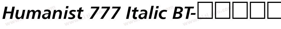 Humanist 777 Italic BT字体转换